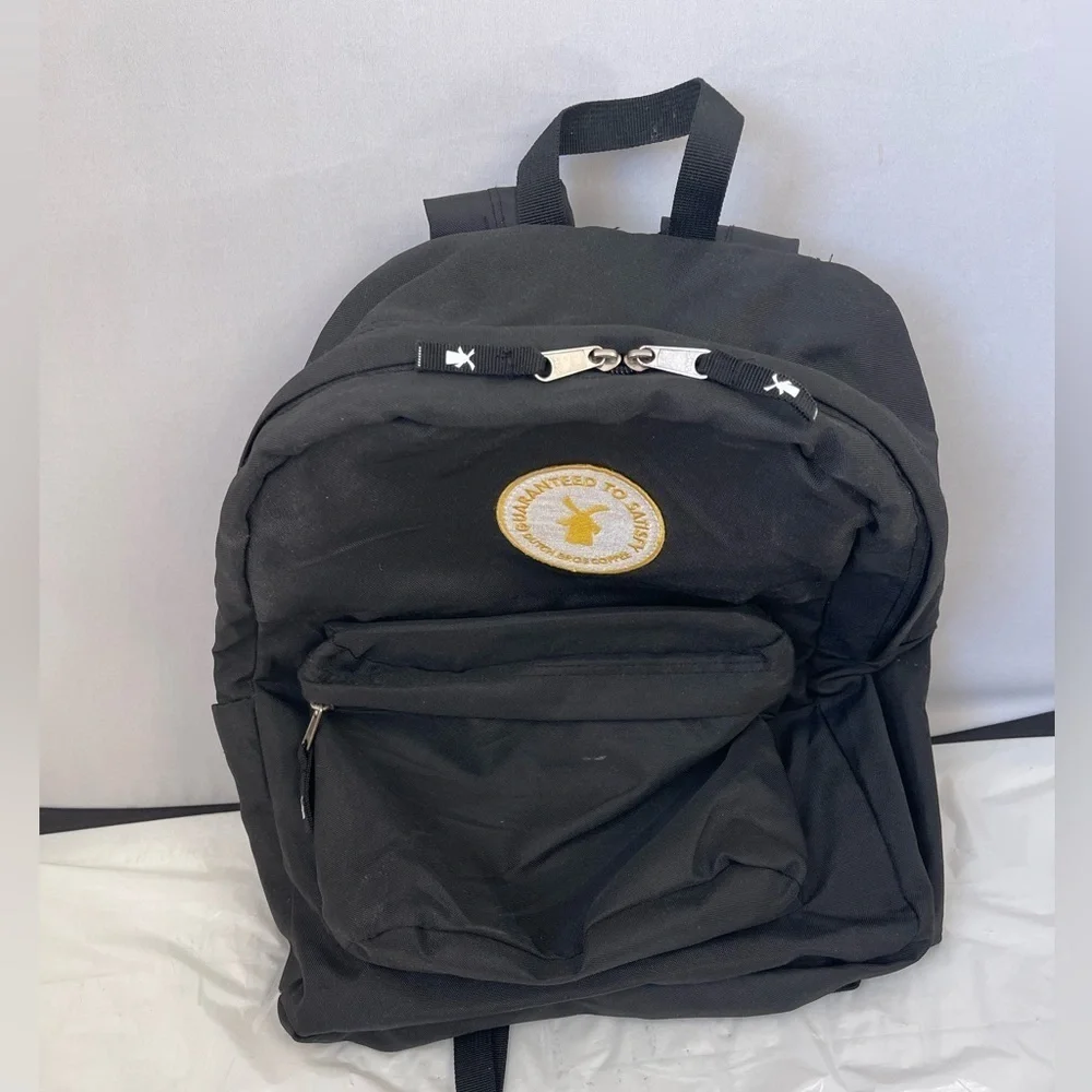 Dutch Bros Black Backpack w Yellow Windmill Logo Patch